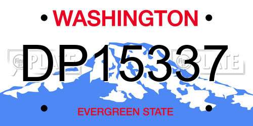 DP15337 Washington License Plate