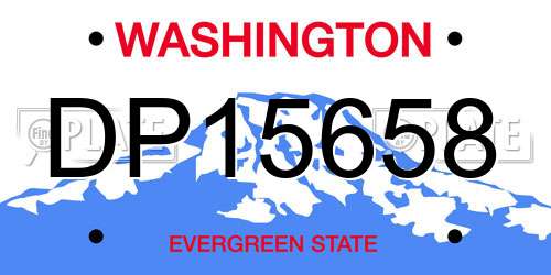 DP15658 Washington License Plate