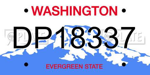 DP18337 Washington License Plate