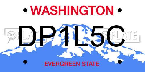 DP1L5C Washington License Plate