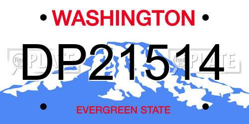 DP21514 Washington License Plate