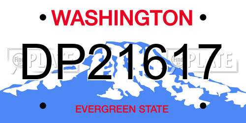 DP21617 Washington License Plate