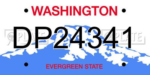DP24341 Washington License Plate
