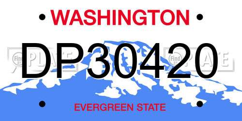 DP30420 Washington License Plate