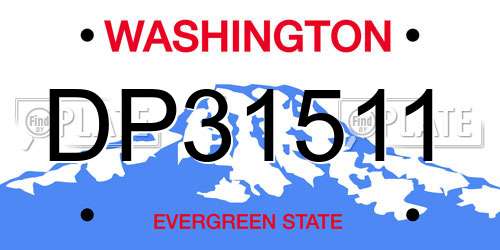 DP31511 Washington License Plate