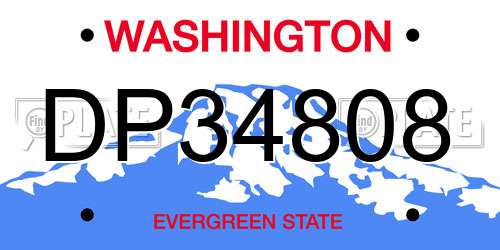 DP34808 Washington License Plate