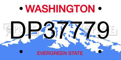 DP37779 Washington License Plate