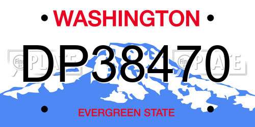 DP38470 Washington License Plate