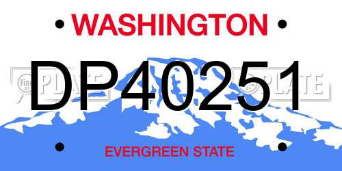 DP40251 Washington License Plate