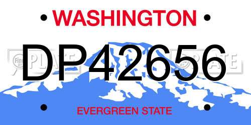 DP42656 Washington License Plate