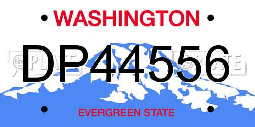 DP44556 Washington License Plate