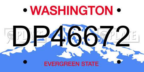 DP46672 Washington License Plate