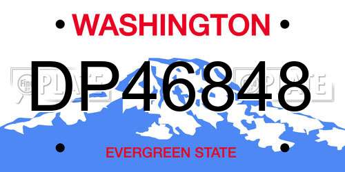DP46848 Washington License Plate