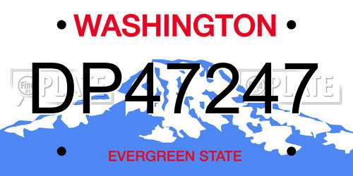 DP47247 Washington License Plate