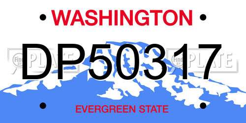 DP50317 Washington License Plate