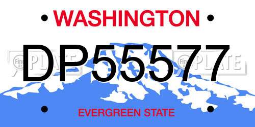 DP55577 Washington License Plate