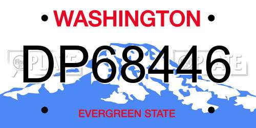 DP68446 Washington License Plate