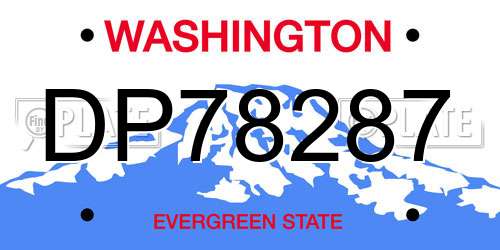 DP78287 Washington License Plate