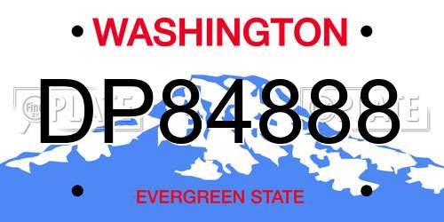 DP84888 Washington License Plate
