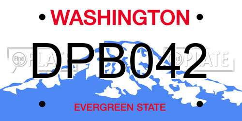 DPB042 Washington License Plate