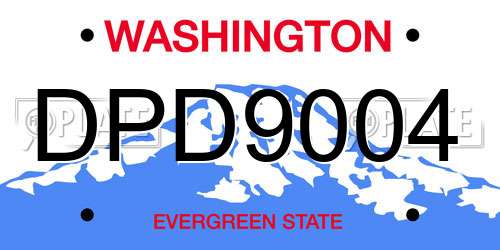 DPD9004 Washington License Plate