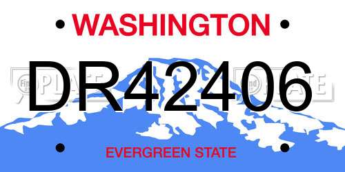 DR42406 Washington License Plate
