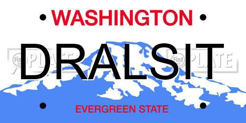 DRALSIT Washington License Plate