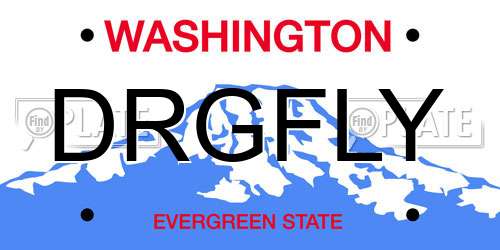 DRGFLY Washington License Plate