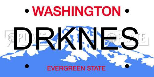 DRKNES Washington License Plate