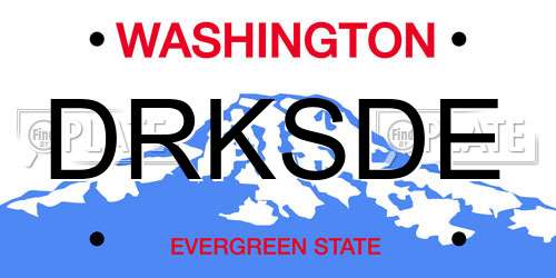 DRKSDE Washington License Plate