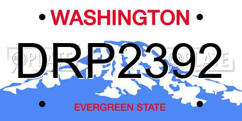 DRP2392 Washington License Plate