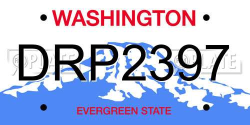 DRP2397 Washington License Plate