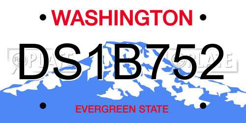 DS1B752 Washington License Plate