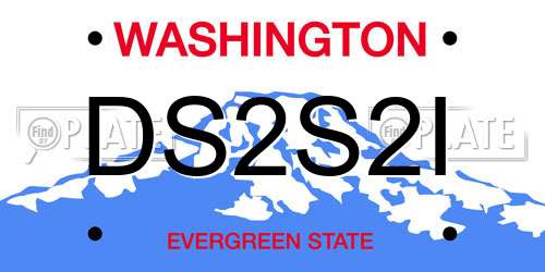 DS2S2I Washington License Plate