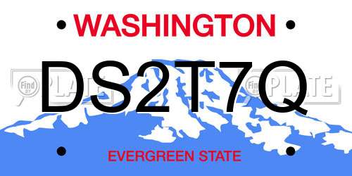 DS2T7Q Washington License Plate