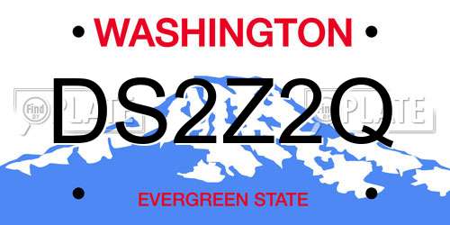 DS2Z2Q Washington License Plate