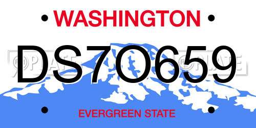 DS7O659 Washington License Plate