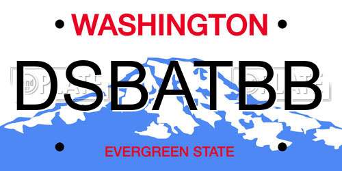 DSBATBB Washington License Plate