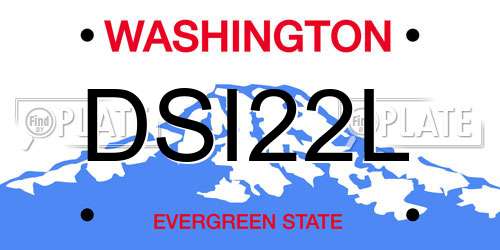 DSI22L Washington License Plate