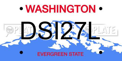 DSI27L Washington License Plate