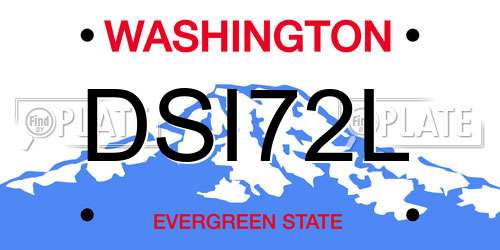 DSI72L Washington License Plate