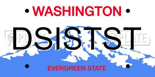 DSISTST Washington License Plate