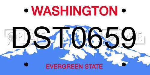 DST0659 Washington License Plate
