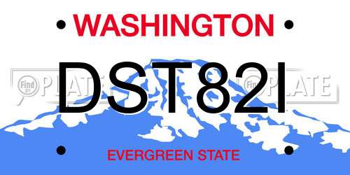 DST82I Washington License Plate
