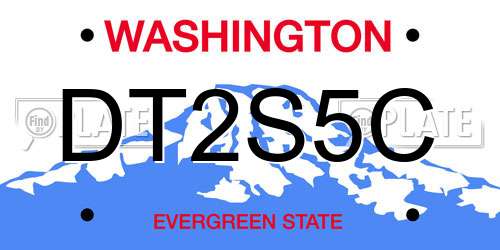 DT2S5C Washington License Plate