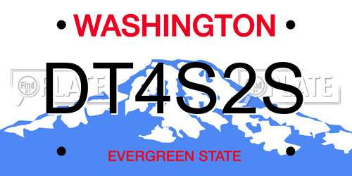 DT4S2S Washington License Plate