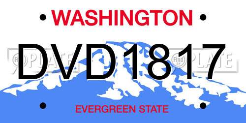 DVD1817 Washington License Plate