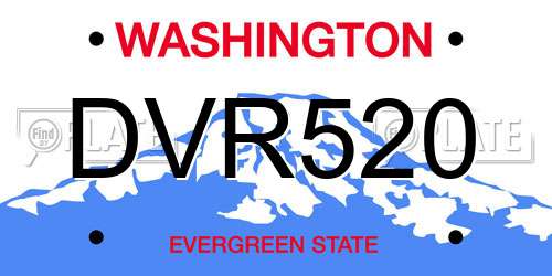 DVR520 Washington License Plate