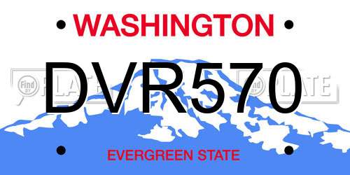 DVR570 Washington License Plate