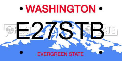 E27STB Washington License Plate